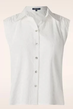 Remi Rosa Broderie Anglaise Blouse In Wit