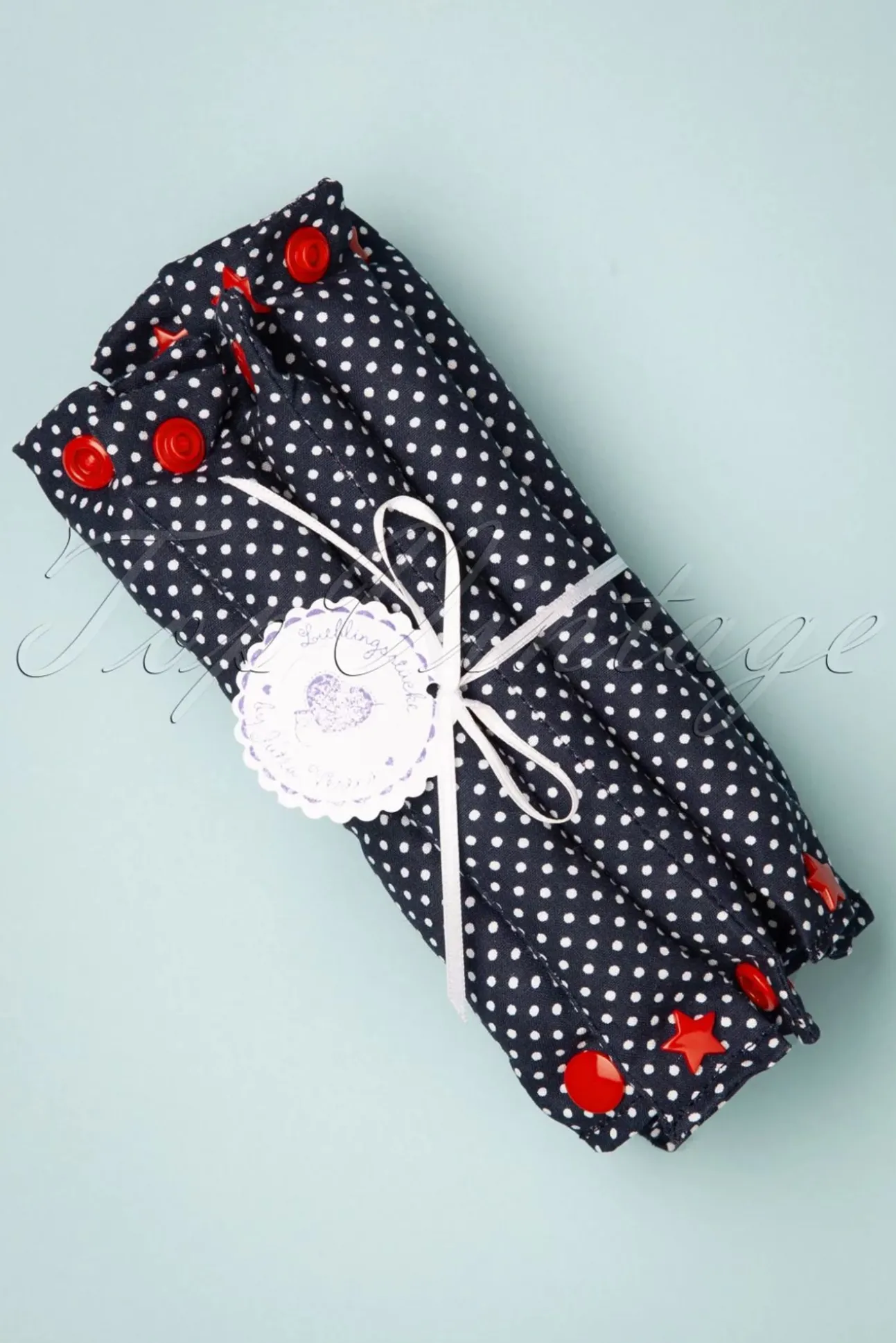 Rock The Dots - Set Van 12 Krulspelden In Marineblauw