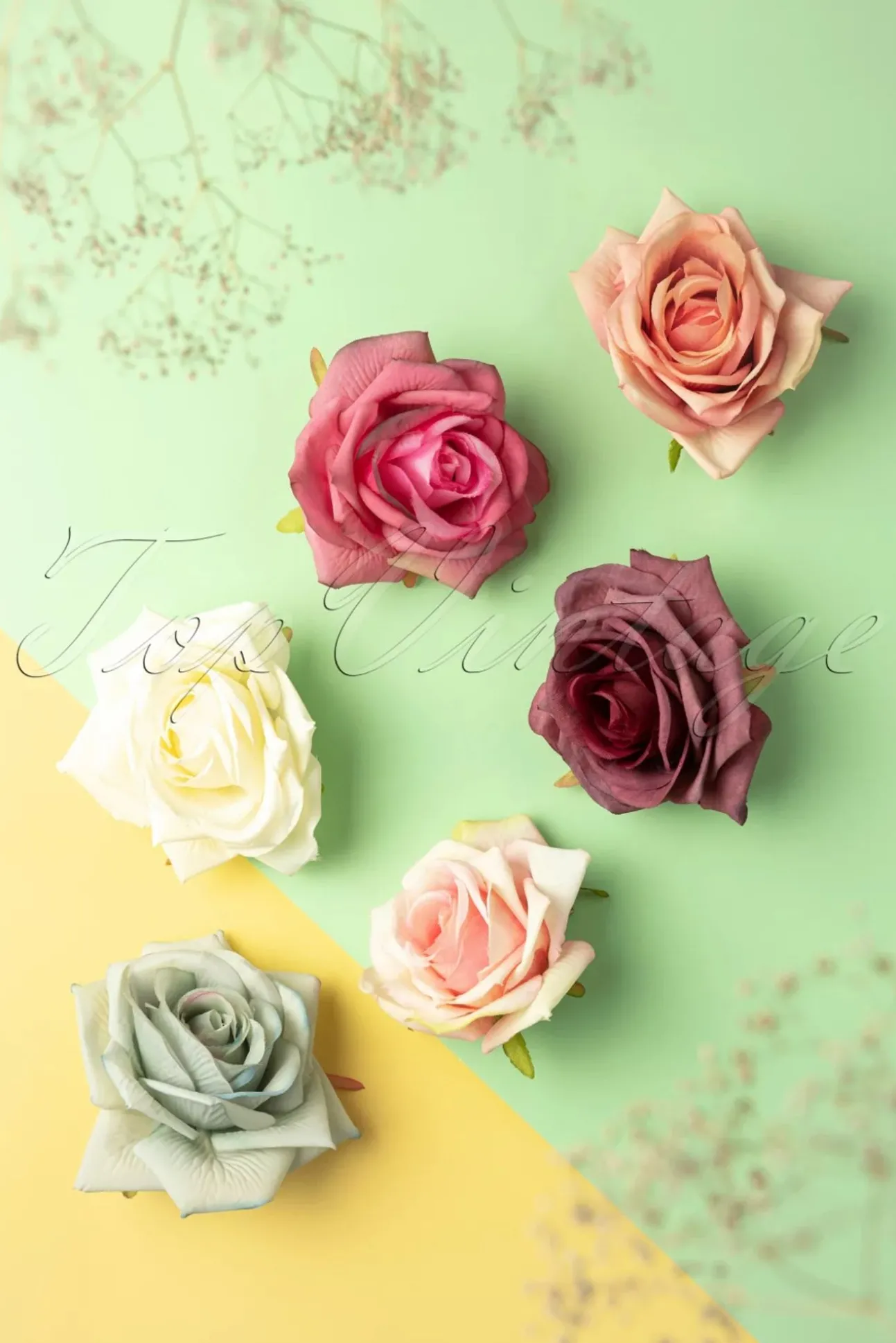 Scented Love Flower Haarclip In Bordeauxrood