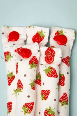 Strawberry Fields - Set Van 12 Krulspelden In Wit