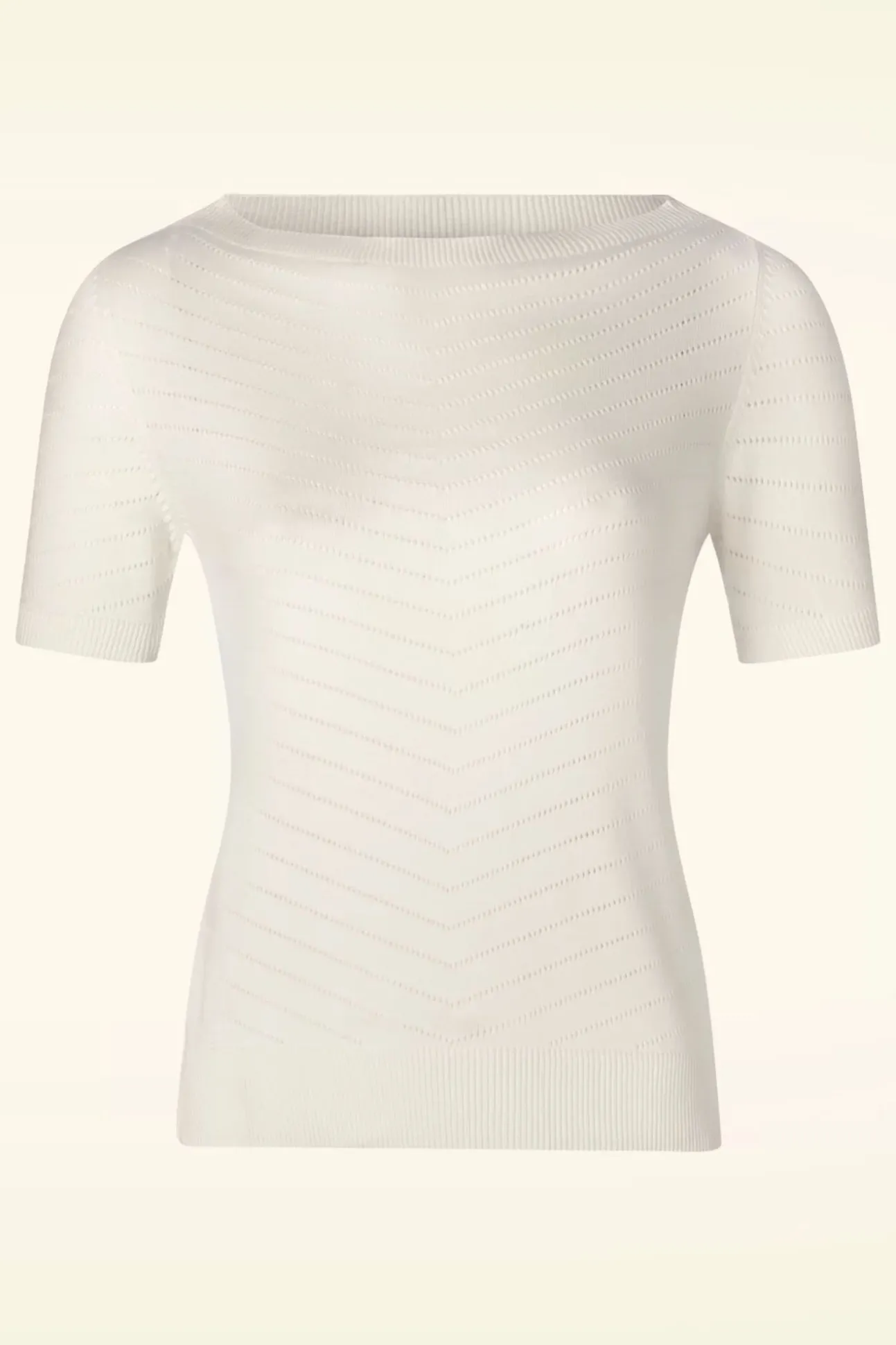 Suzie Effen Boothals Top In Sneeuwwit