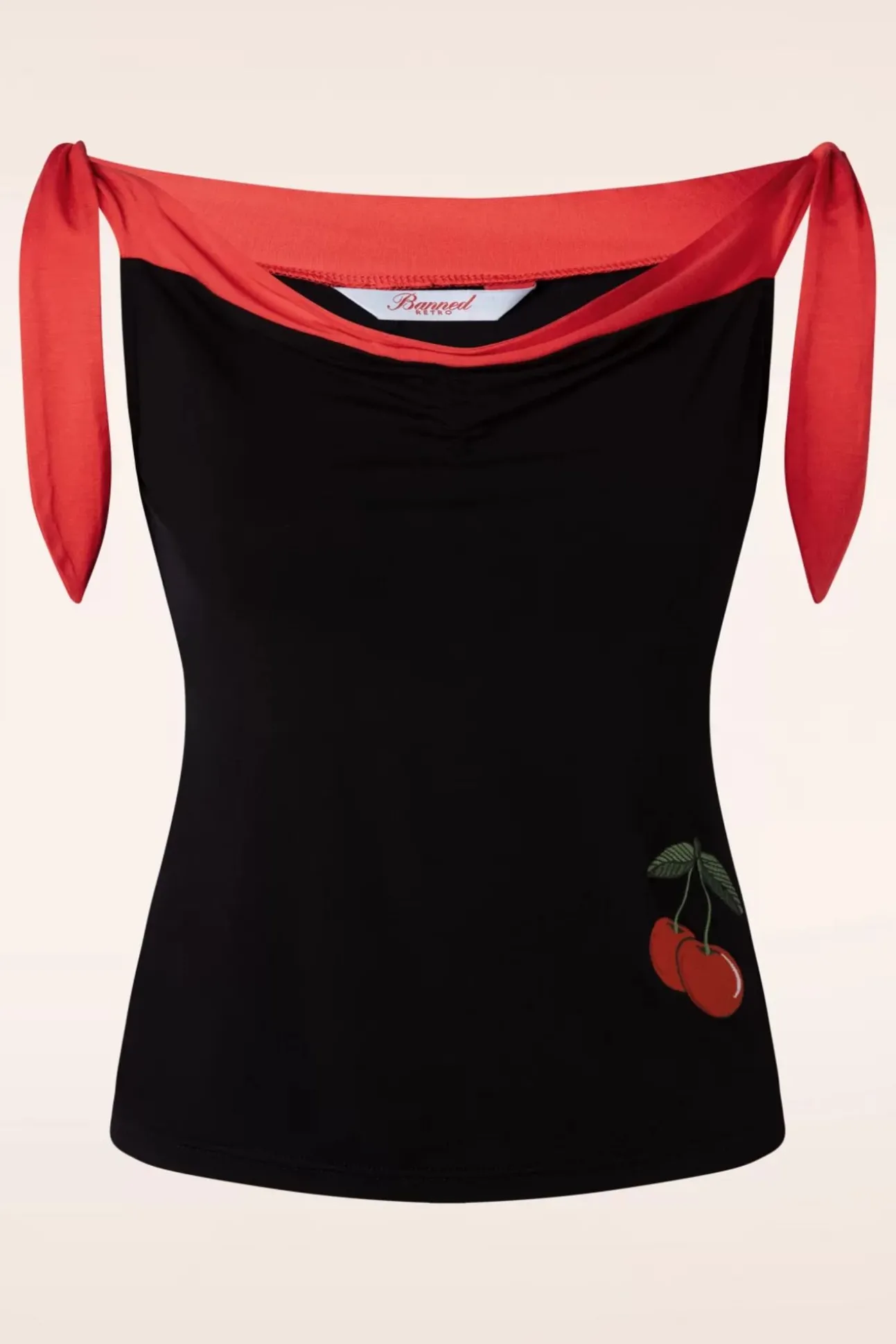Sweet Summer Top In Zwart En Rood
