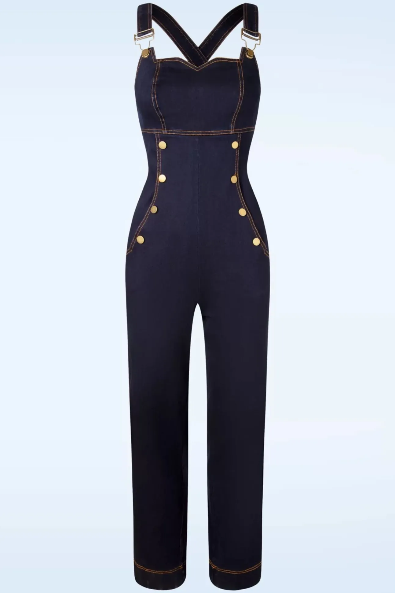 Tallulah Overall Met Wijde Pijpen In Denim