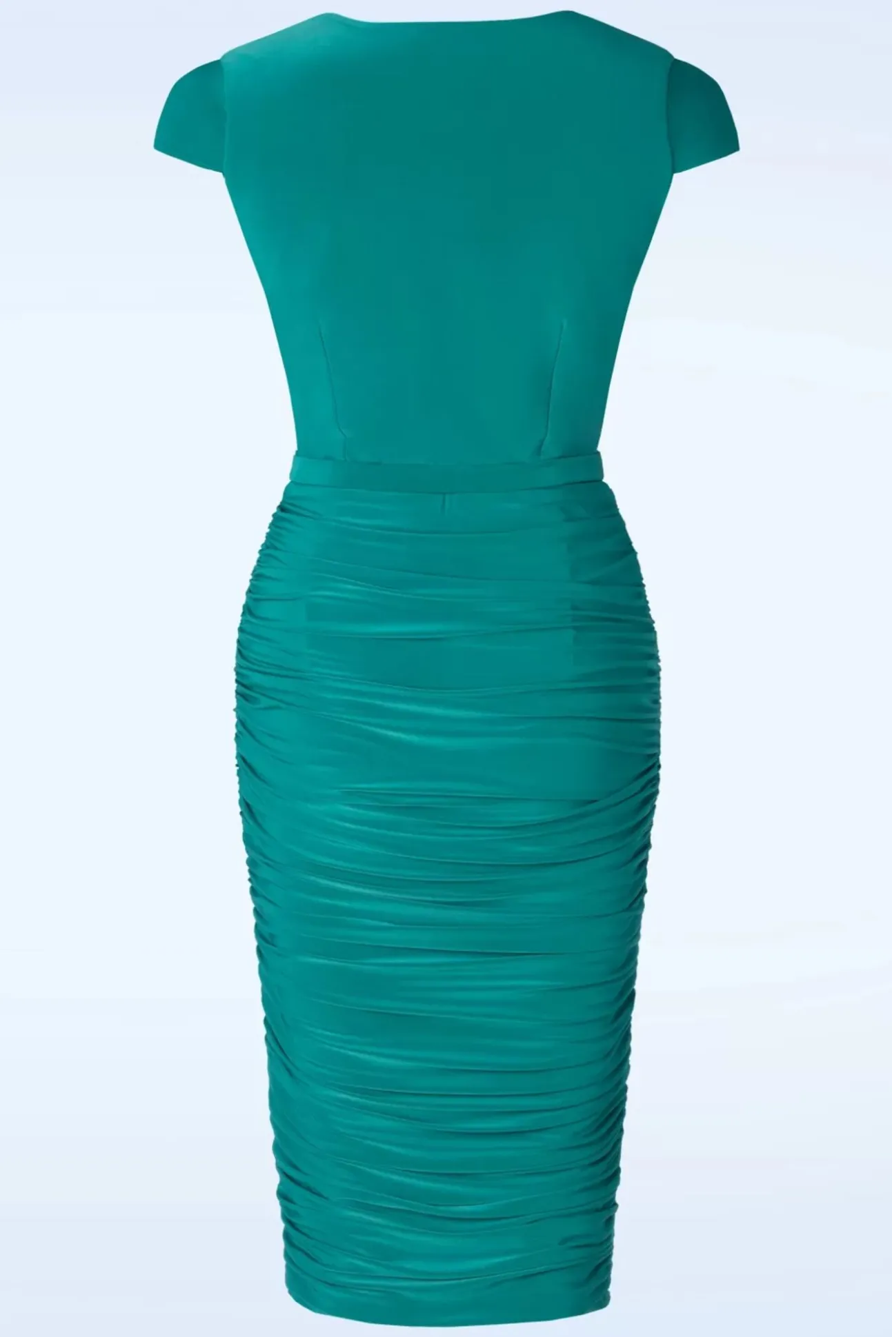 The Geneveeve Pencil Jurk In Turqoise
