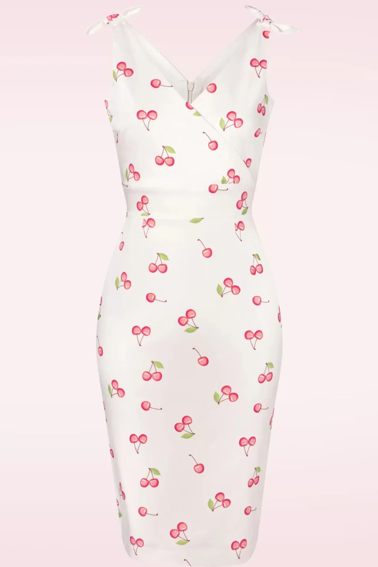 The Harper Penciljurk Met Kersenprint In Wit