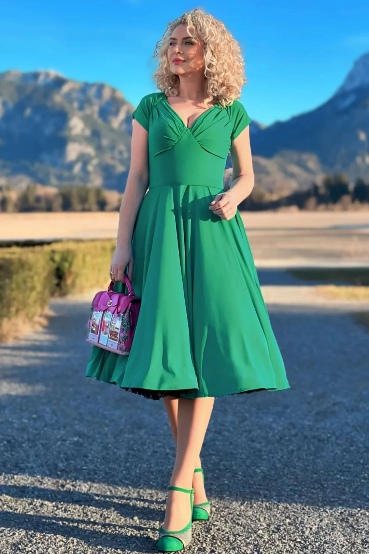 The Marilyn Swing Jurk In Seafoam Groen