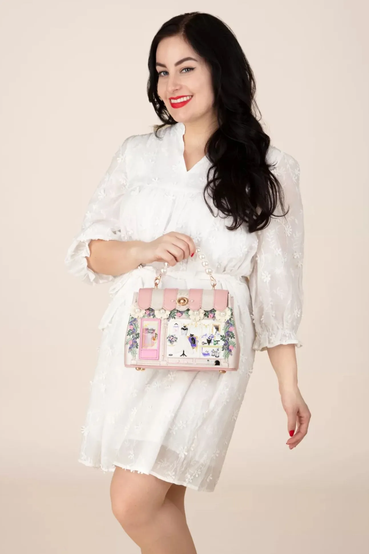 The Wedding Shop Mini Grace Handtas In Champagne