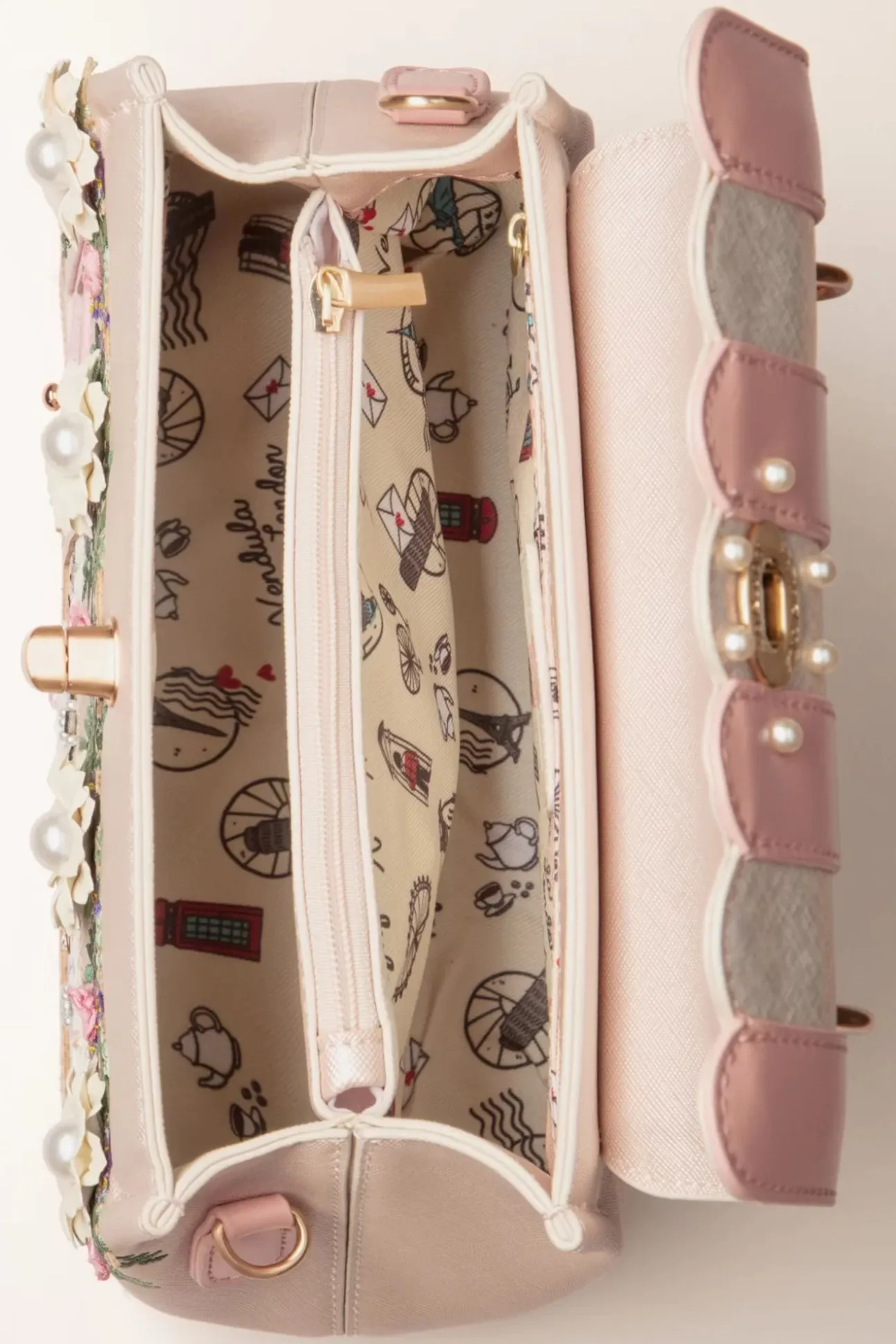 The Wedding Shop Mini Grace Handtas In Champagne