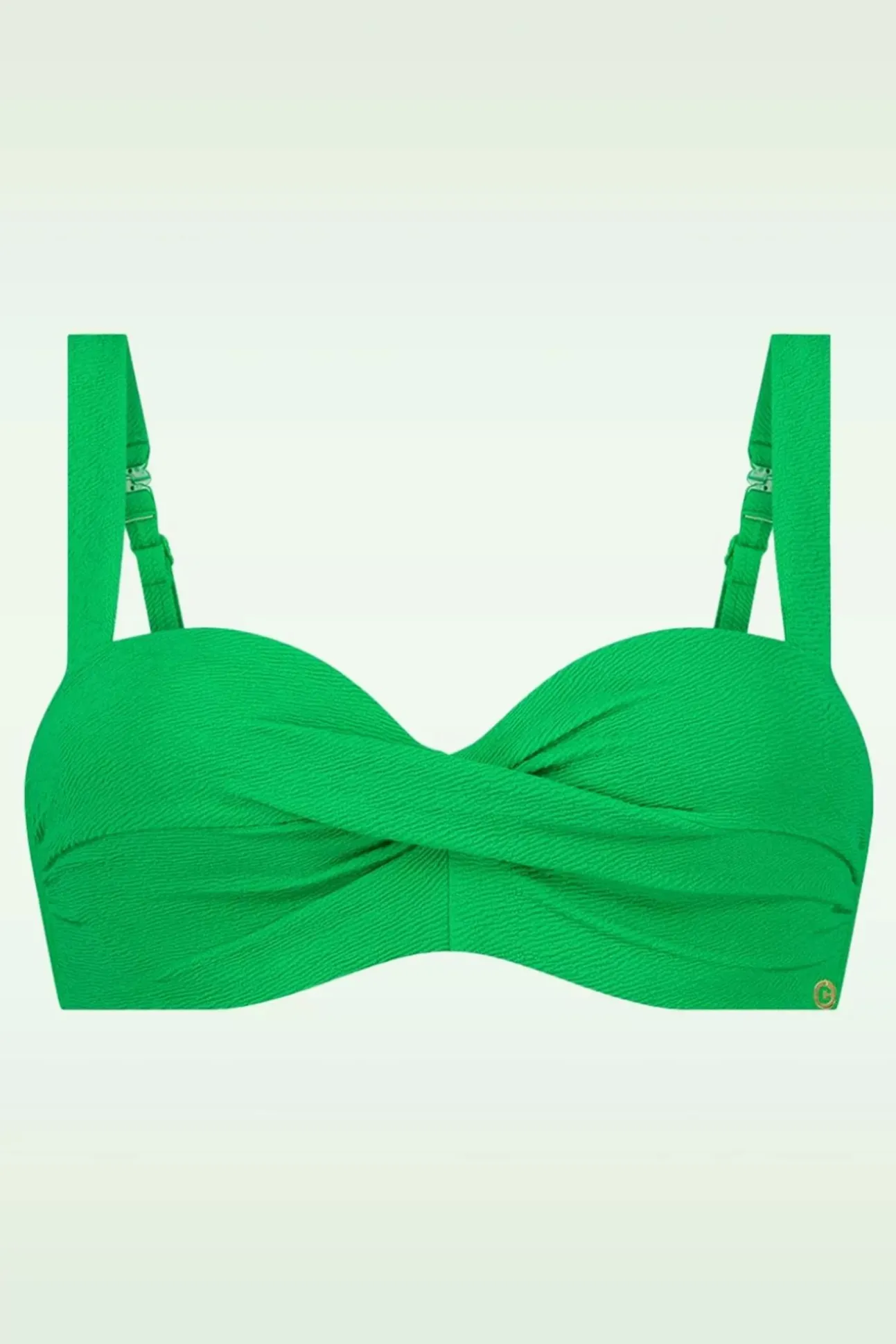 Twisted Bikinitop In Bright Green Relief