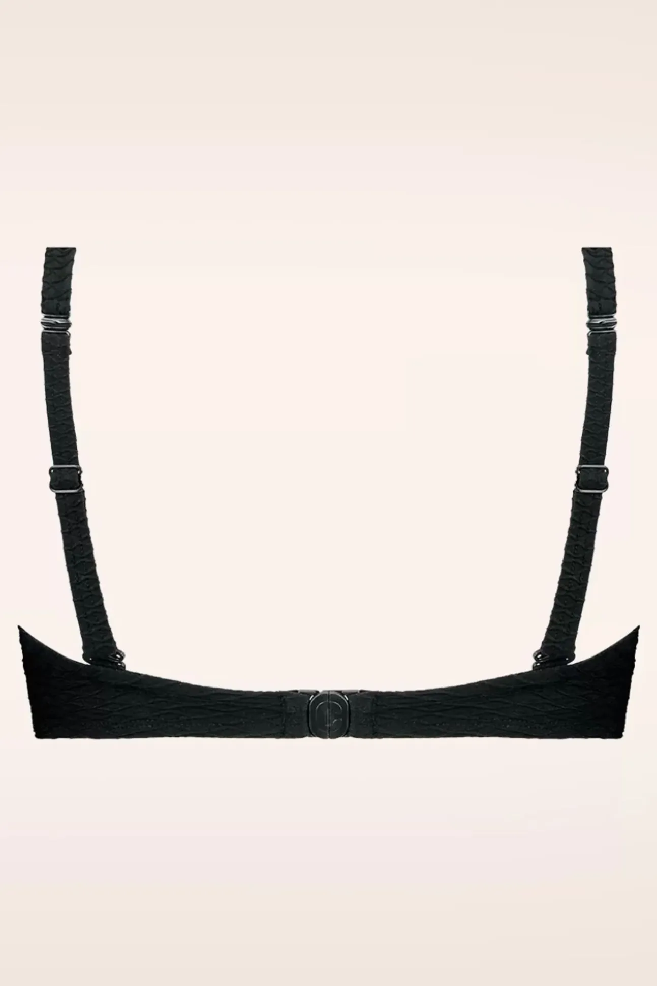 Twisted Bikinitop In Zwart Snake
