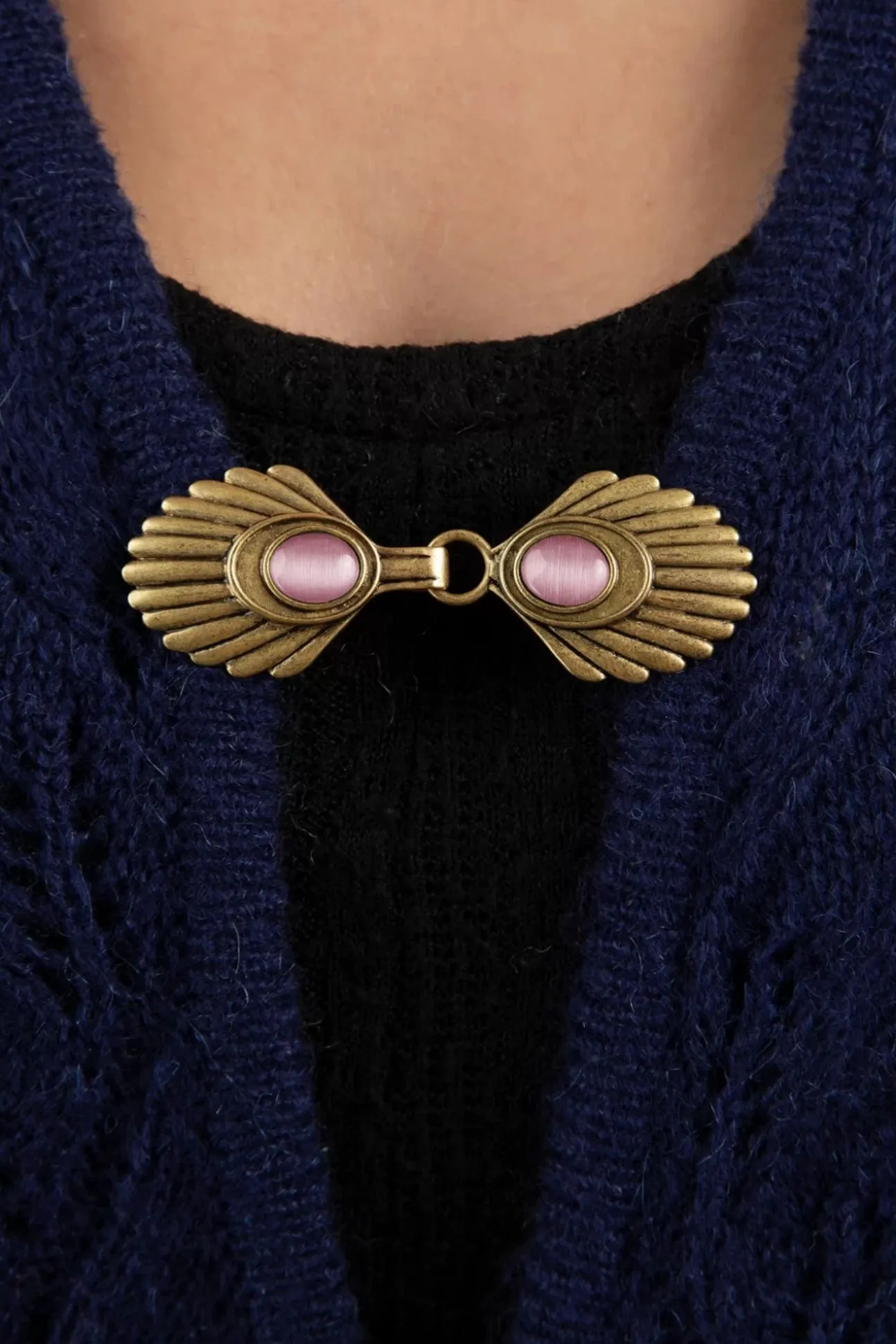 Venus Vest Clips In Goud En Poederroze