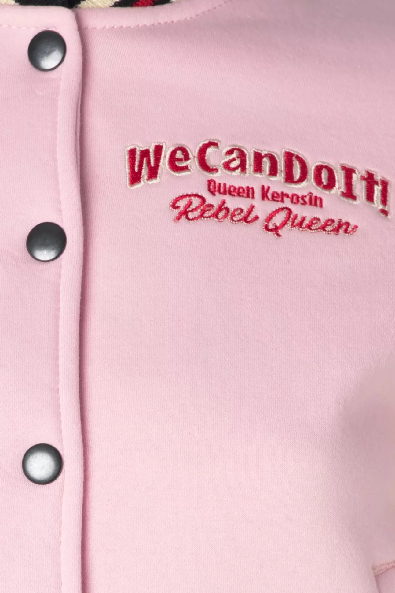 We Can Do It College Sweat Jacket In Lichtroze