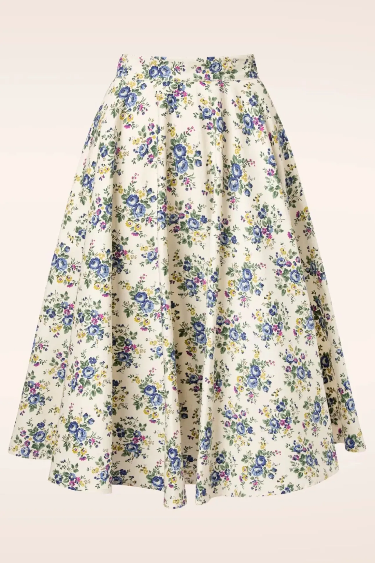 Wild Flower Swing Rok In Creme